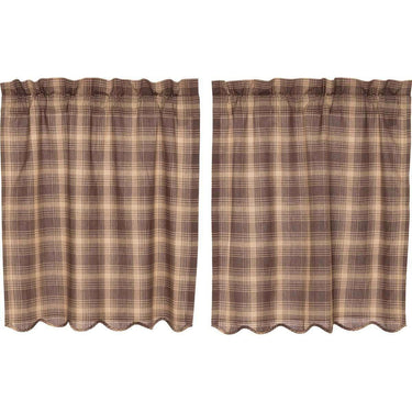Dawson Star Scalloped Tier Curtain Set of 2 L36xW36 - The Fox Decor